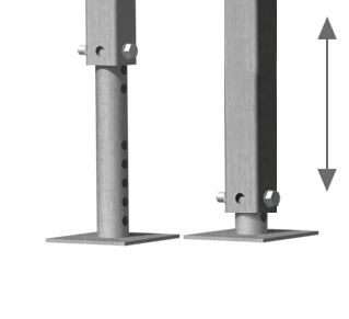 Portable Stairs Adjustable Leg illustration