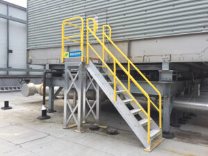 HVAC Cooling Tower Access Stair Platform Outside