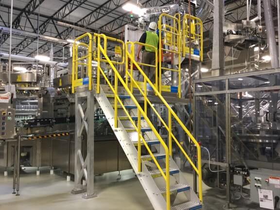 Nestle Waters Metal Stairs Installation