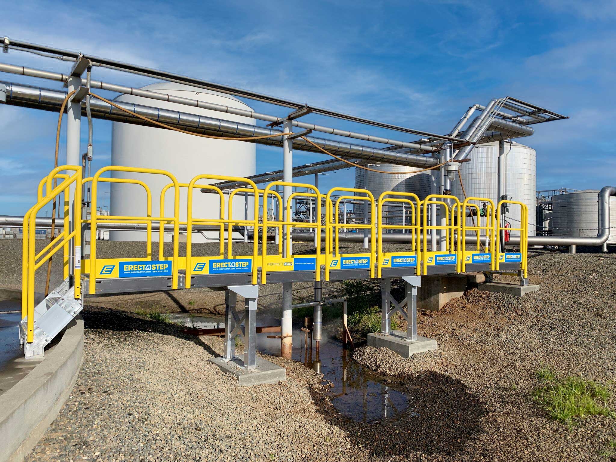 Access stairs for tank farm