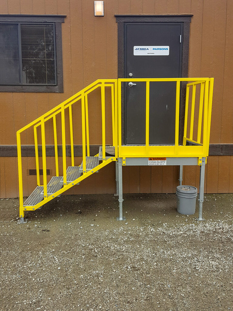 Portable 5 step left access stair unit, OSHA compliant