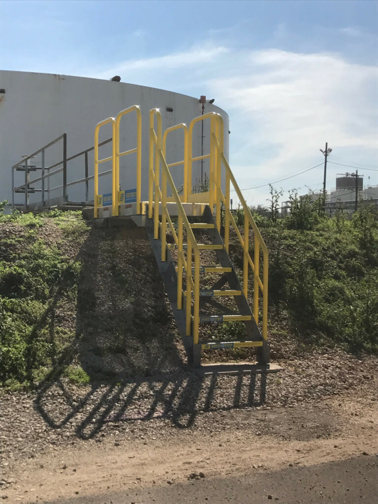 ErectaStep 7-Step industrial Crossover stairs on hillside