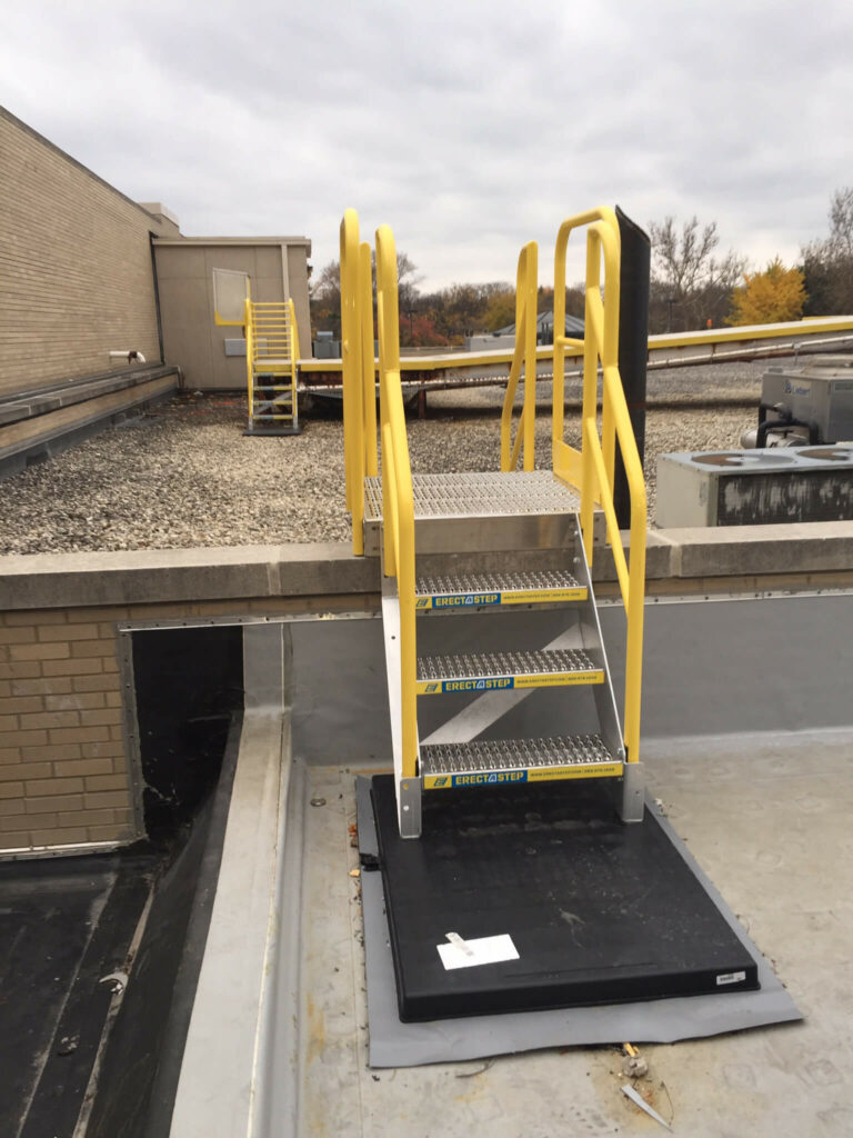 ErectaStep Rooftop 3-Step industrial crossover access stairs