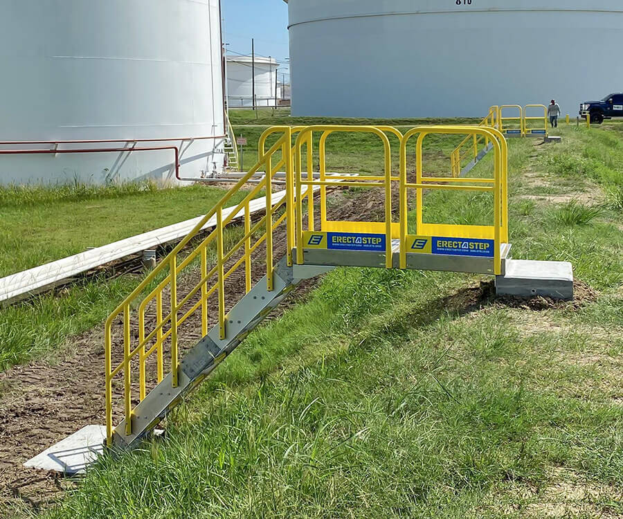 ErectaStep metal stair for chevron