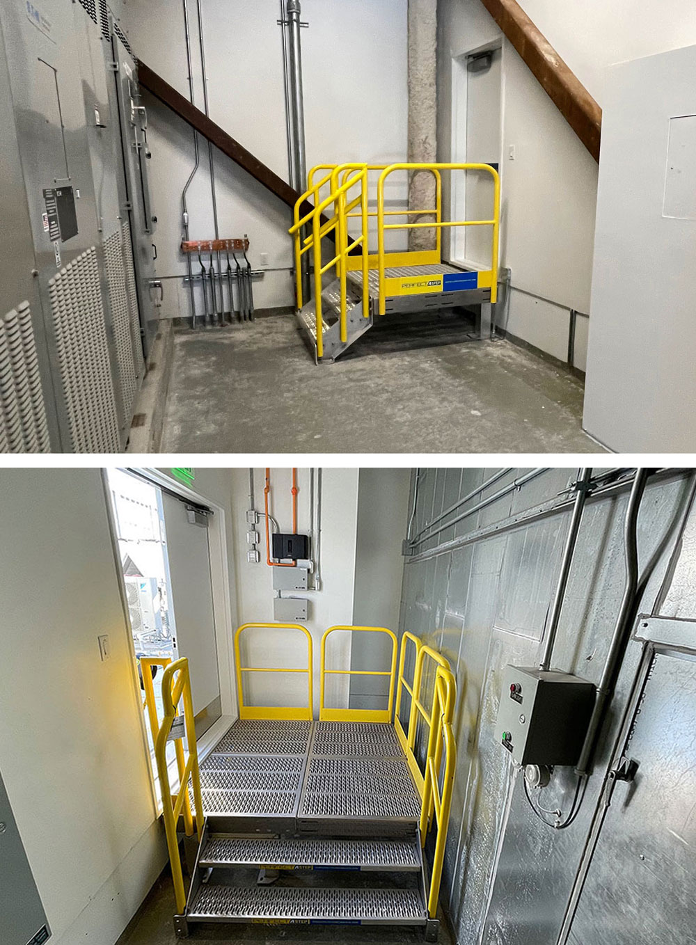 metal stair for equipment room