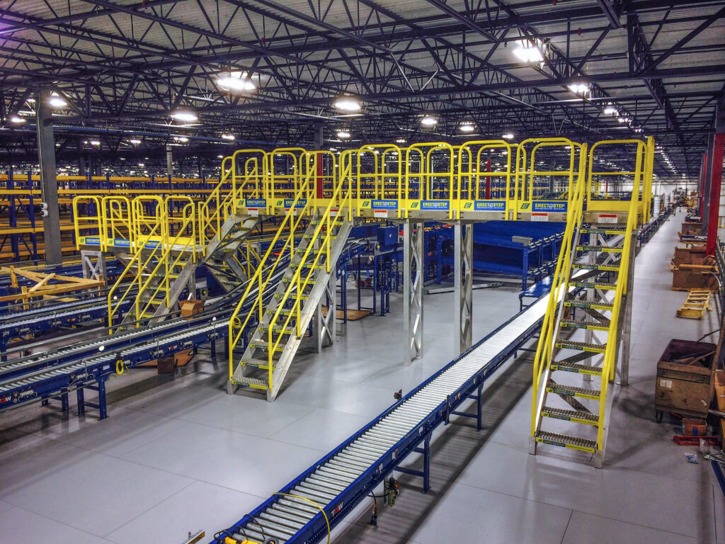 ErectaStep Distribution center raised walkway service platform