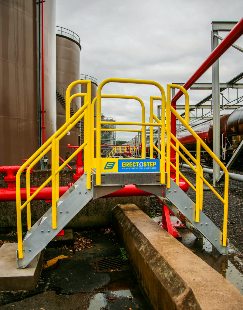 Erectastep 5-Step crossover stairs over railroad Spill Berm