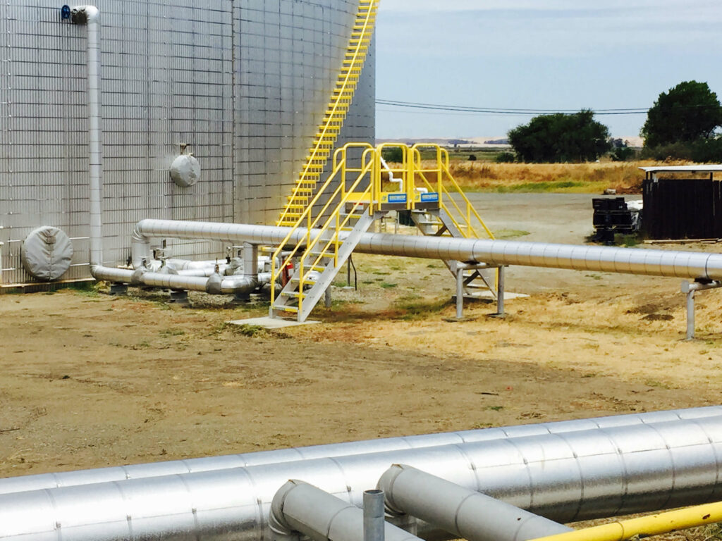 Erectastep pipe crossover industrial stairs at NuStar