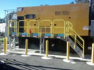 Generator industrial stairs and access platform