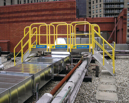 Rooftop Crossover Metal Stairs Platform