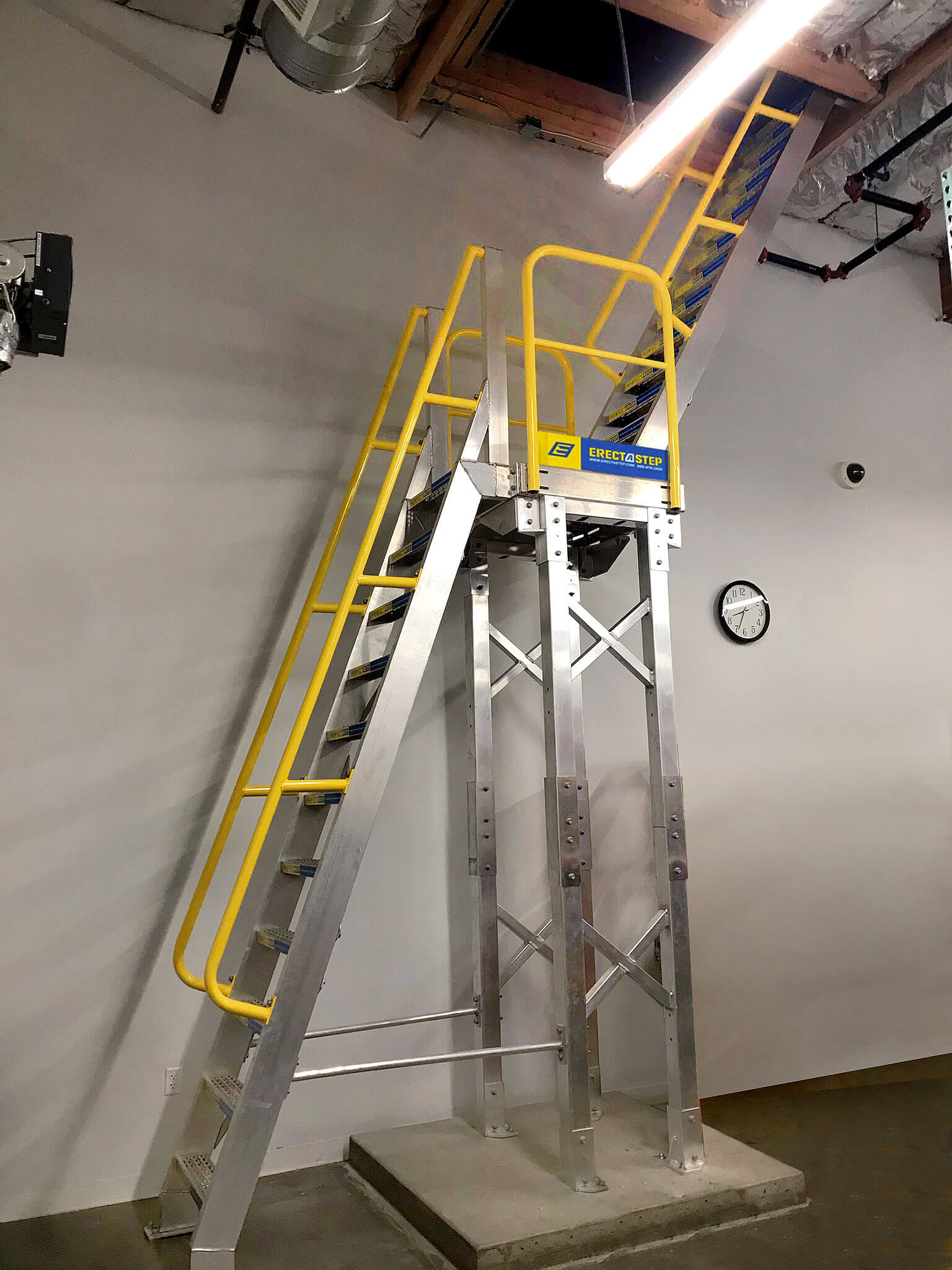 Ships Ladder Installation to Access Upper Floor - ErectaStep