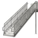 Commercial Mezzanine Metal Stairs