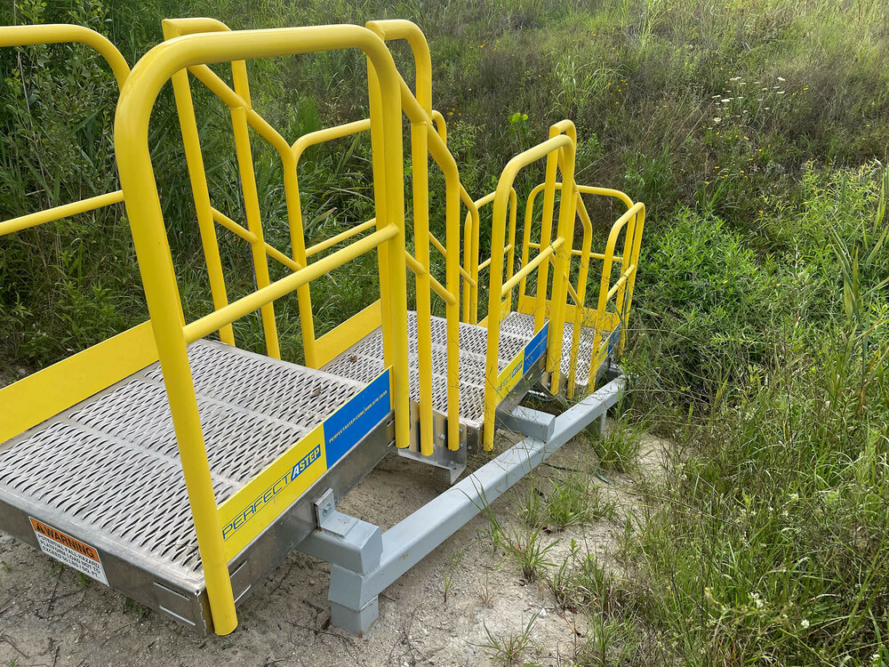 stairs to a water sampling station