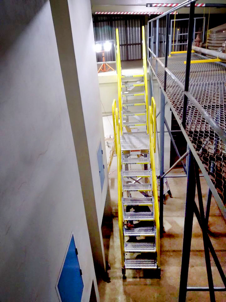 Mezzanine Access Stair Installation