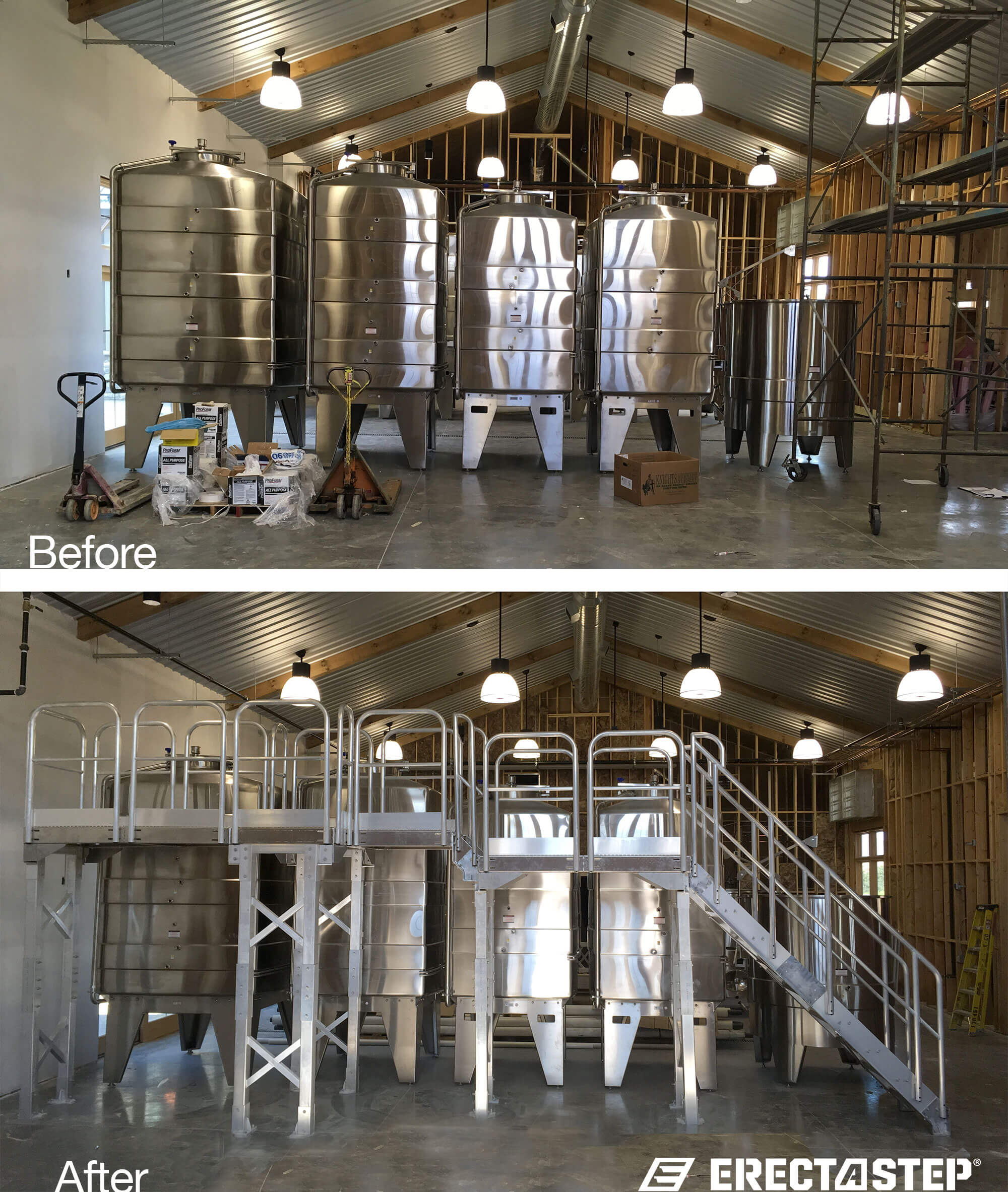 Ohio Winery Catwalk and Stair Installation – Custom Fit, Custom Look