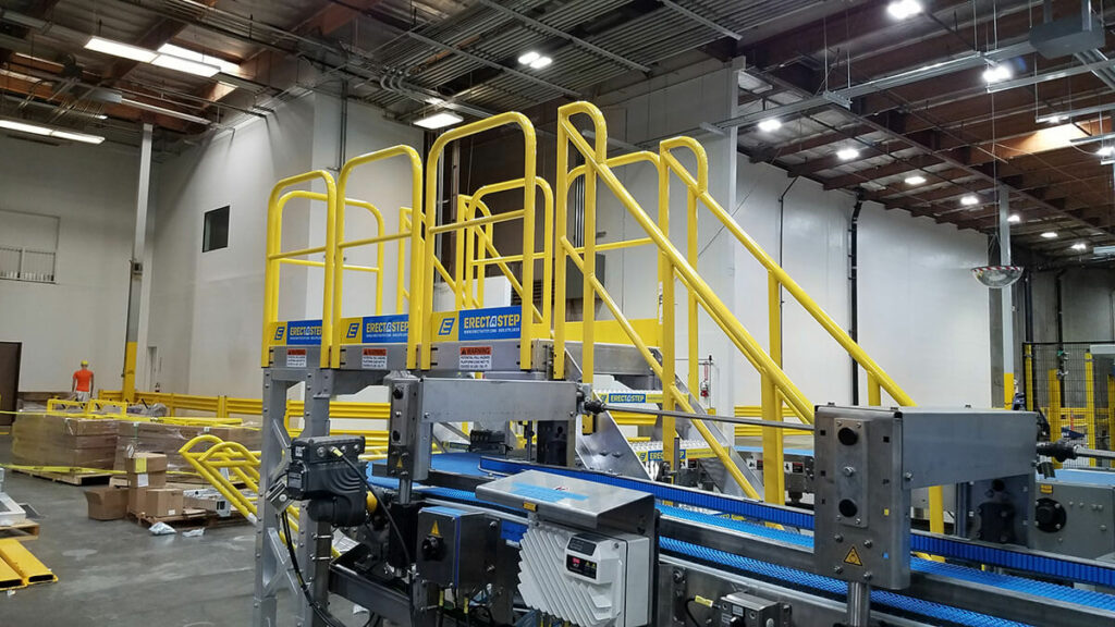 Conveyor Crossover Stairs With Work Platform in Nestle Factory