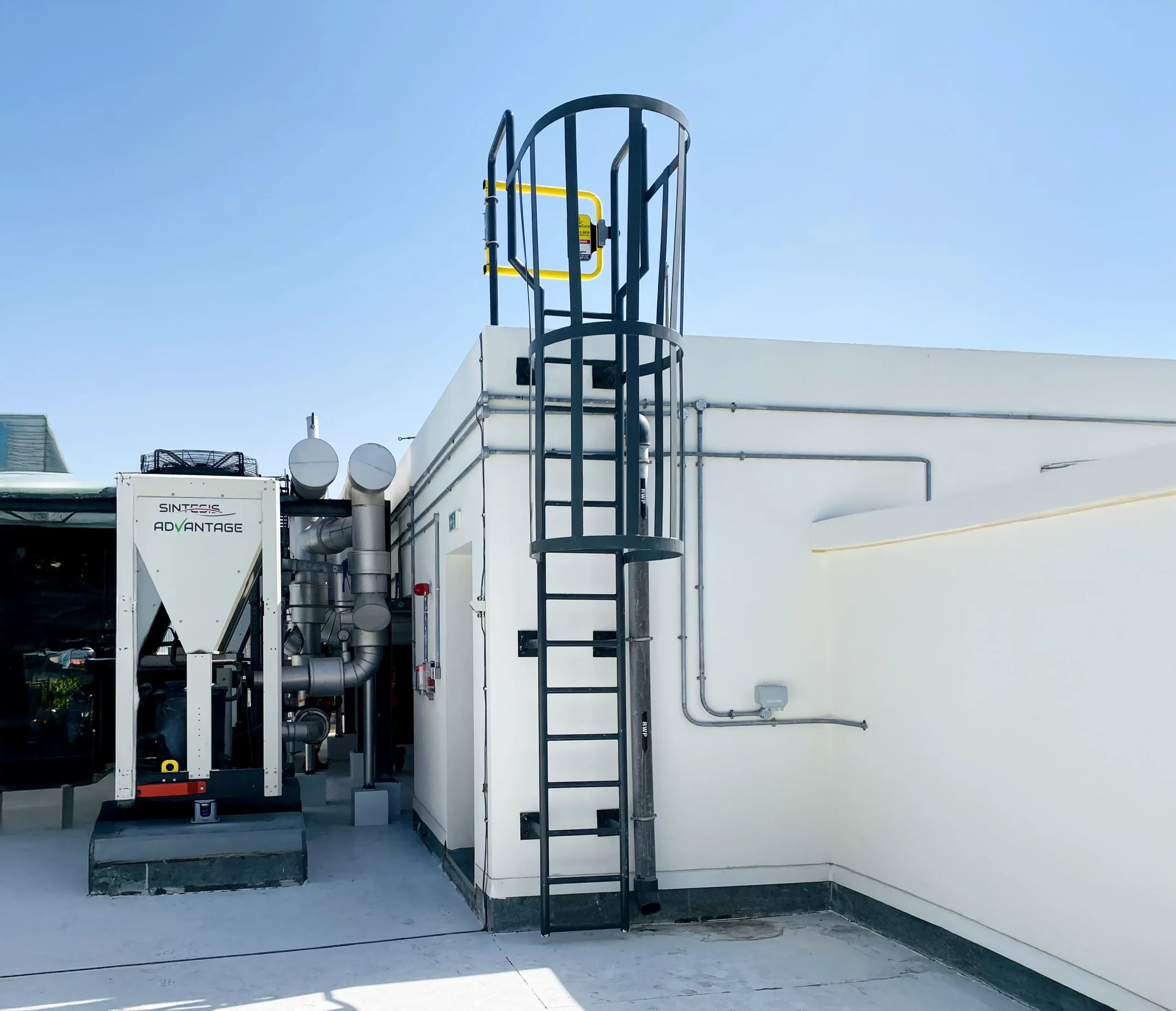 Fixed Ladder Safety Gate Installation OSHA Compliant YellowGate For 