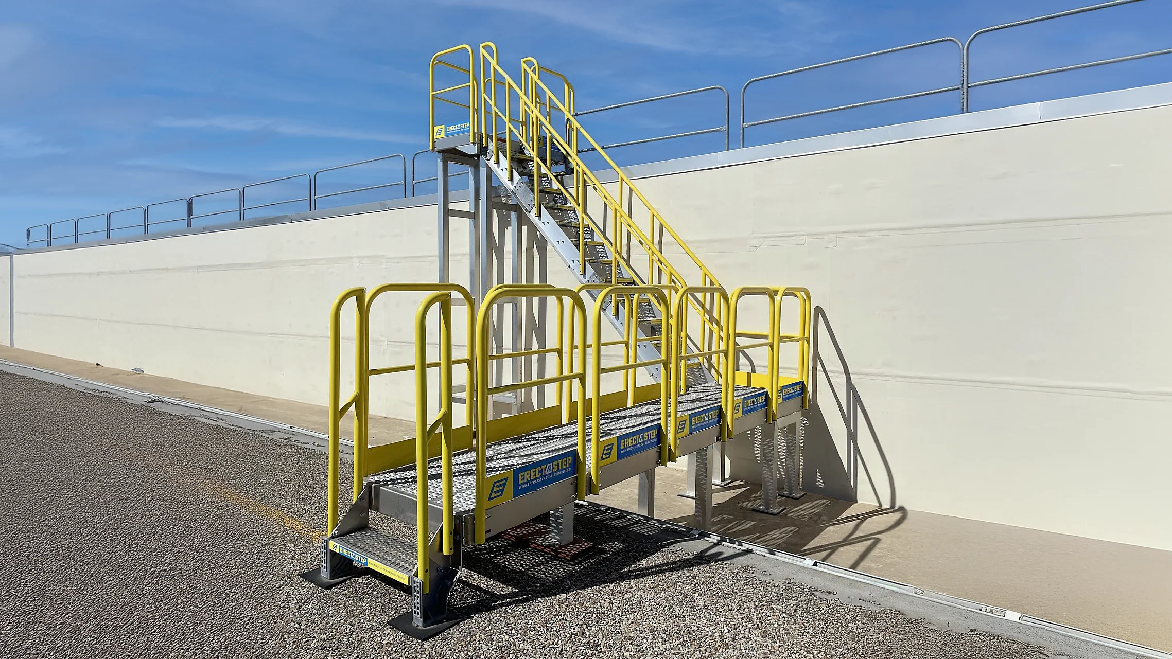rooftop access stair installation