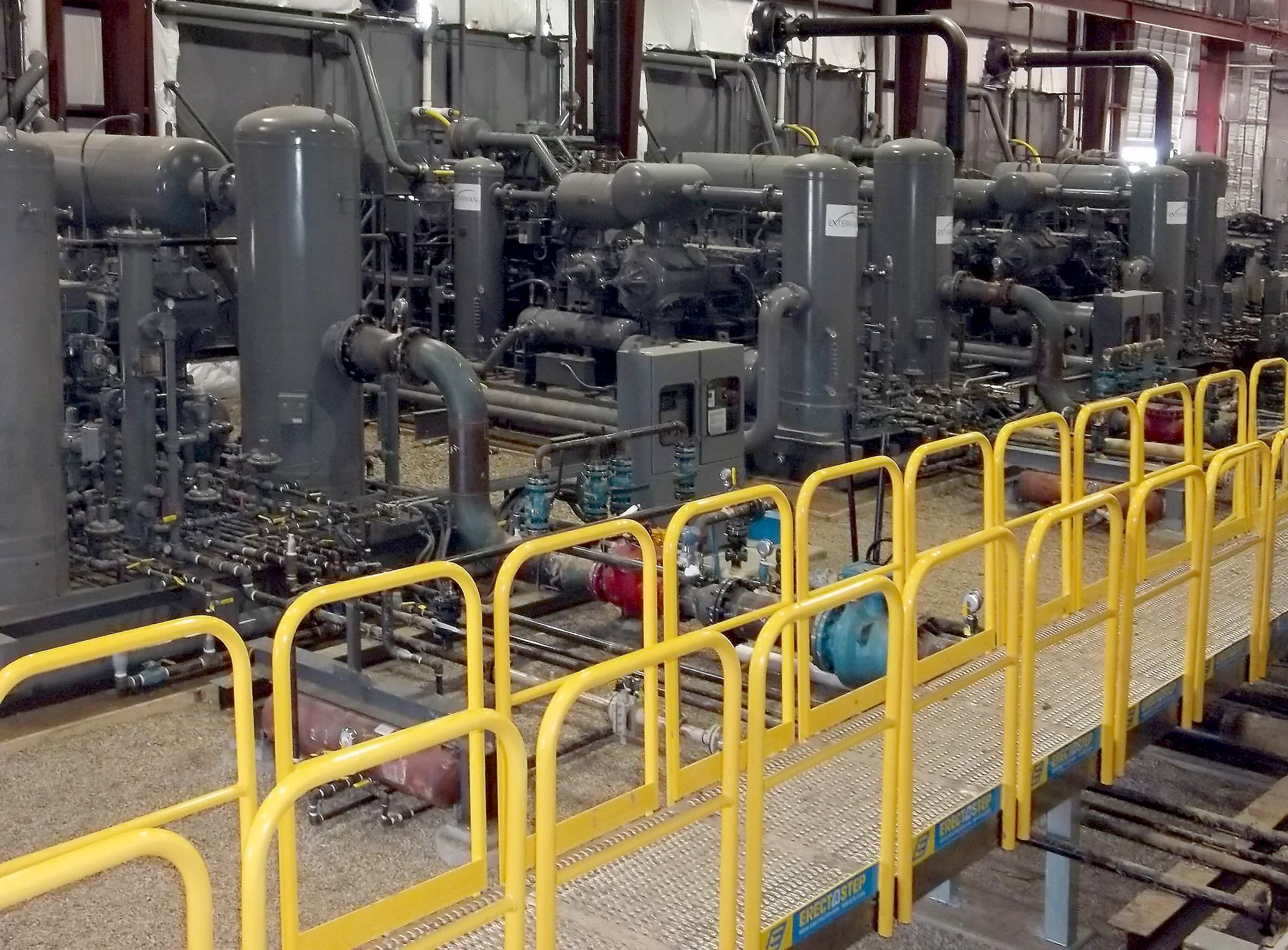 Pumping station catwalk
