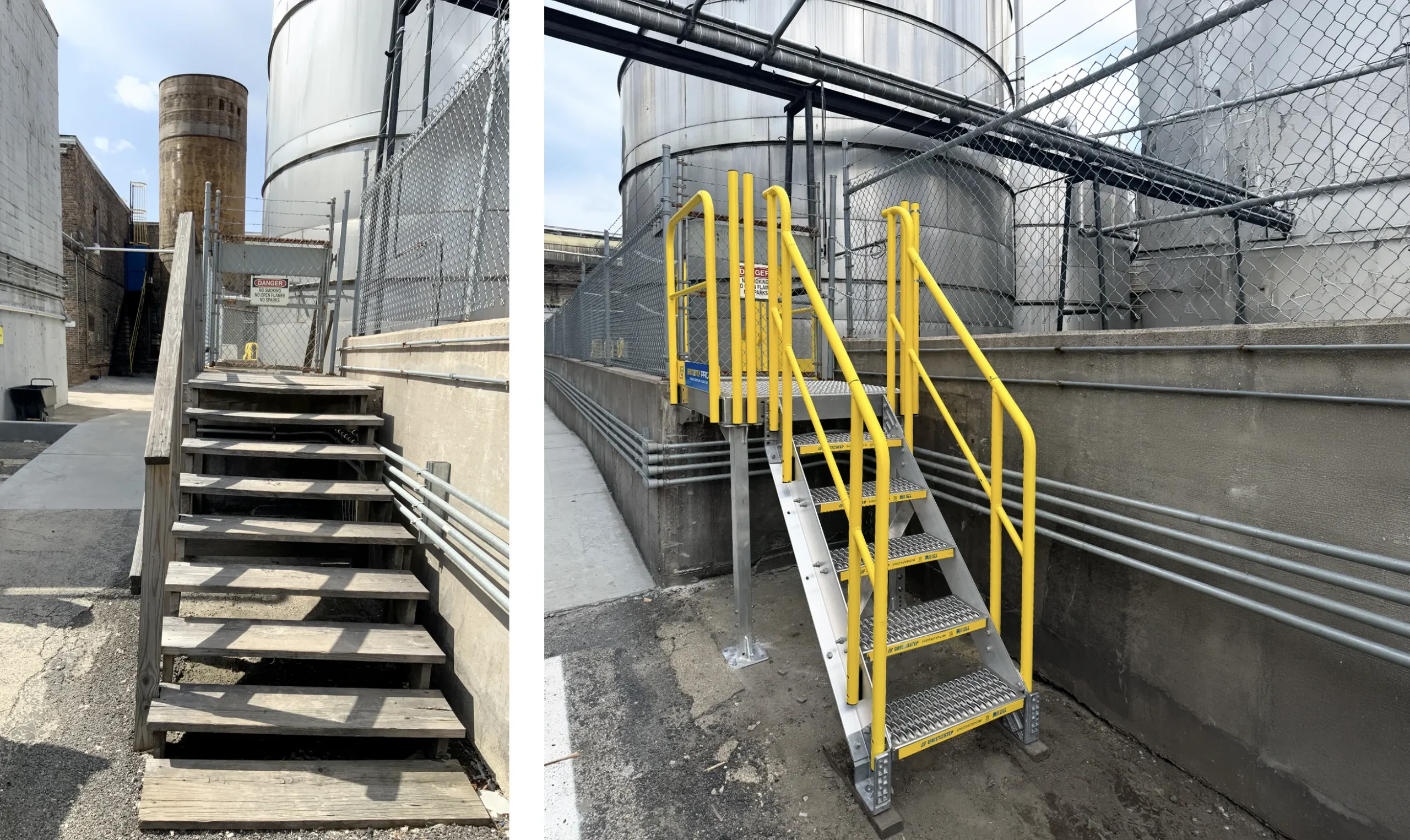 ProXL stair installation Chicago FB before-after
